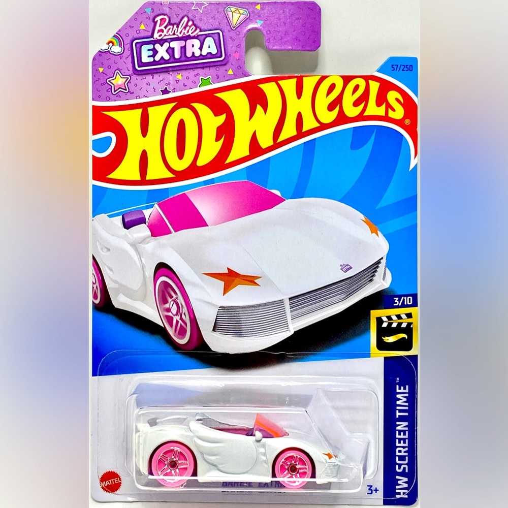✅ 🚗 4/20 🚗 NEW 2023 MATTEL HOT WHEELS 3/10 HW SCREEN TIME BARBIE EXTRA #57/250